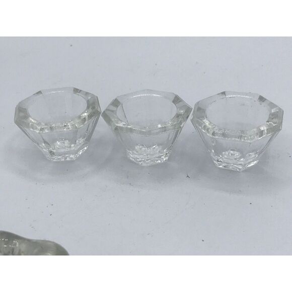 Salt Cellars Dips Clear Glass set‎ of 7 (3 different styles) - Picture 2 of 12